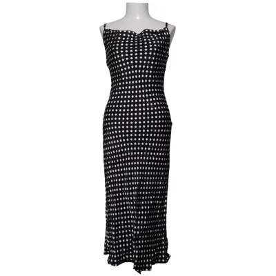 Maxi dress (Black, White) from Zara