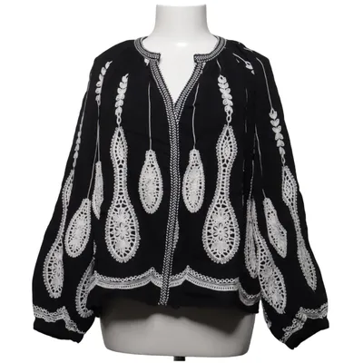 Blouse (Black, White) from Frime Polyamide, Viscose