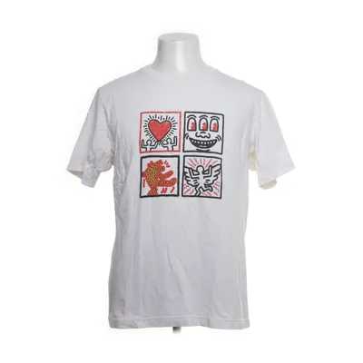 T-shirt (White, Multicolored) from Uniqlo Cotton