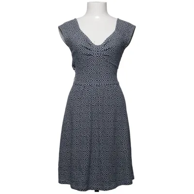 Dress (Blue, White) from ModCloth Cotton, Elastane, Polyester, Viscose