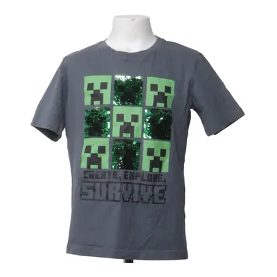 T-shirt (Grå, Grön) från Minecraft Ekologisk bomull, Återvunnen bomull