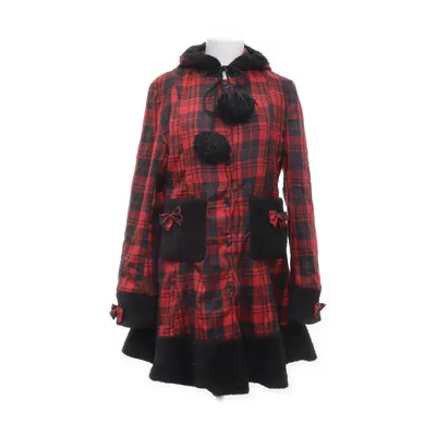 Coat (Red, Black) from Poizen Industries Acrylic, Polyester