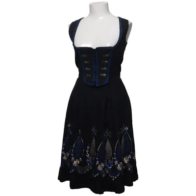 Dirndl (Black, Multicolored) from Almenrausch Cotton