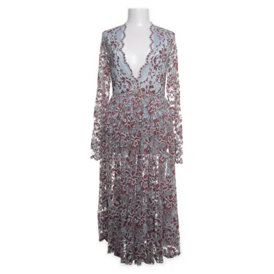 Maxi dress (Blue, Red) from Ganni Elastane, Polyamide, Viscose, Polyester