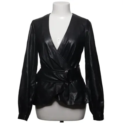 Wrap blouse (Black) from Chiara Forthi Exclusive Polyester, Polyurethane