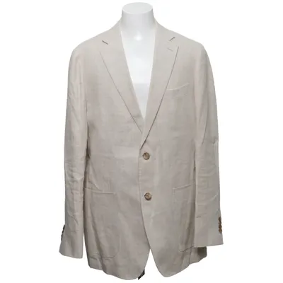 Blazer (Beige) van Suitsupply Cupro, Linnen, Polyester