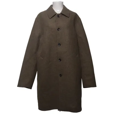 Frakke (Brun) fra Uniqlo Genanvendt polyester, Uld