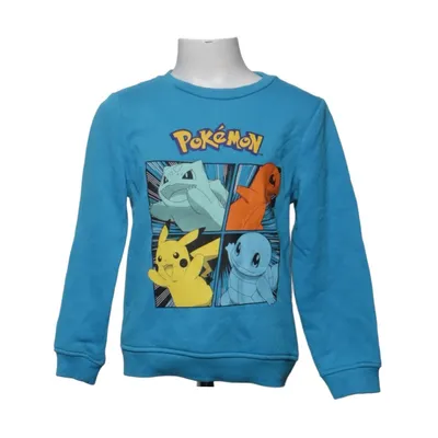 Collegetröja (Blå, Flerfärgad) från Pokémon Bomull, Polyester
