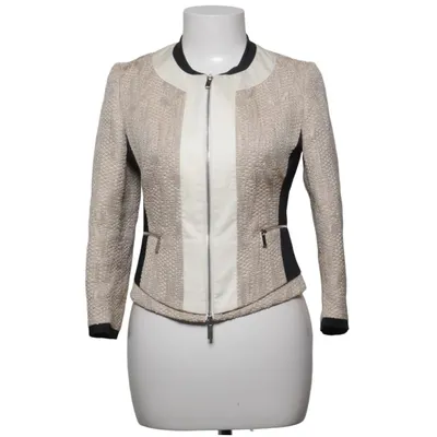 Jacke (Beige, Weiß, Schwarz) von Karen Millen Acryl, Baumwolle, Elasthan, Polyester, Viskose