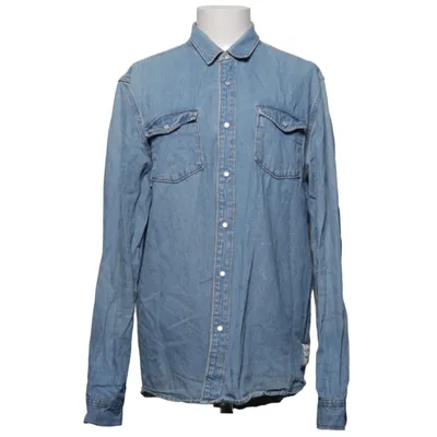 Denim blouse (Blauw) van Burning Palms Katoen