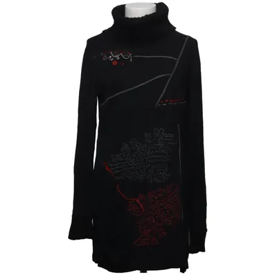 Rollkragenkleid (Schwarz) von Frime Polyester, Viskose