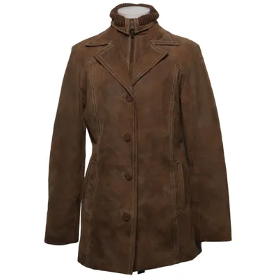Läderkappa (Brun) från Saki Skinn, Polyester