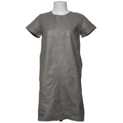 Läderklänning (Grå) från Zara Woman Skinn, Polyester