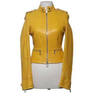 Leren jack (Geel) van Karen Millen Leer, Viscose