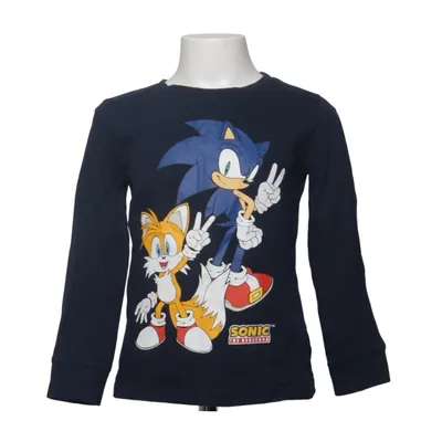 Långärmad t-shirt (Blå, Flerfärgad) från sonic the hedgehog Bomull