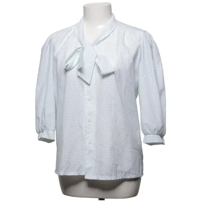 Blouse lavallière (Blanc, Bleu) de Add Coton, Polyester