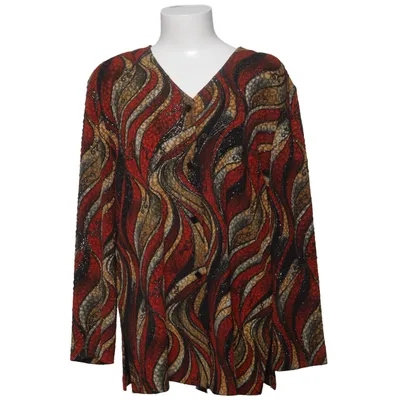 Blouse (Rouge, Noir, Multicolore) de Karelia Acétate, Élasthane, Polyester