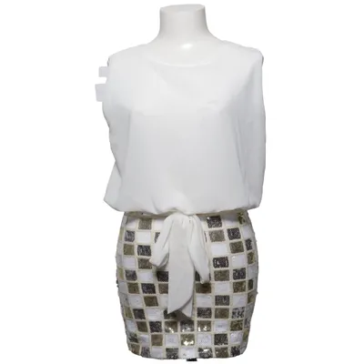 Robe de cocktail (Blanc, Or, Argent) de Club L Polyester