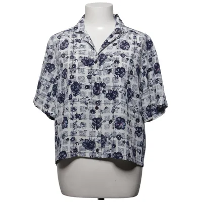 Kortärmad skjorta (Blå, Vit) från Alia Polyester