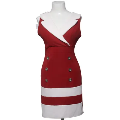 Klänning (Röd, Vit) från Made in italy Elastan, Polyester