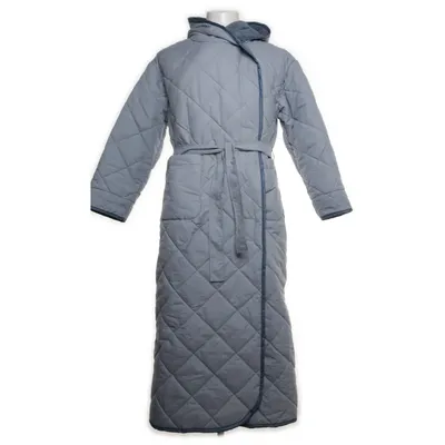Bathrobe (Gray, Blue) from Kronborg of Denmark Polyamide, Polyester