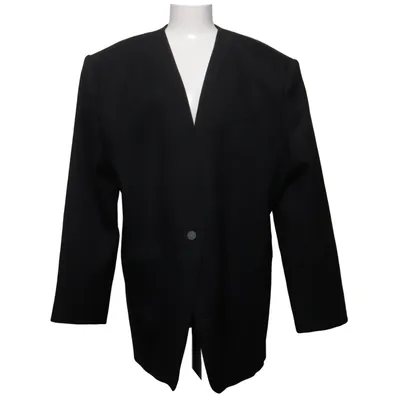 Blazer (Black) from Mugler x H&M Cupro, Wool