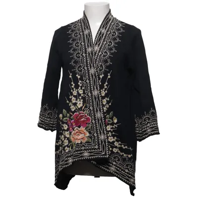 Kimono (Schwarz, Mehrfarbig) von Johnny Was Baumwolle, Polyester