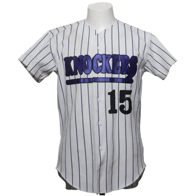 Baseball T-shirt (White, Blue) from Rawlings Polyester