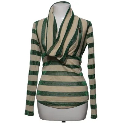 Top (Green, Beige) from Fornarina Acrylic, Polyamide, Wool
