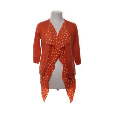 Cardigan (Orange, Hvid) fra Parosh Elastan, Silke