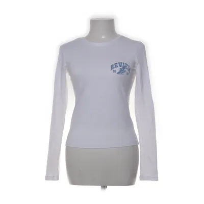 Langærmet t-shirt (Hvid) fra Review Bomuld, Elastan