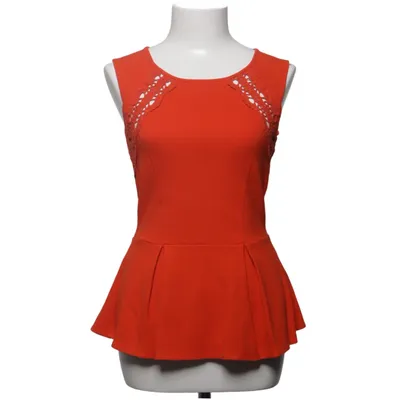 Peplum top (Red) from Mint & Berry Cotton, Elastane, Polyamide, Viscose