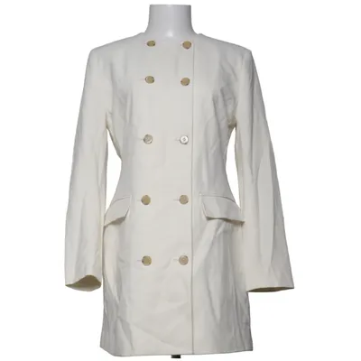 Frakke (Hvid) fra H&M Bomuld, Elastan, Linned, Polyester, Viscose