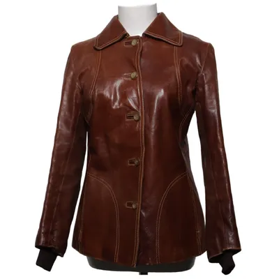Veste en cuir (Marron) Cuir