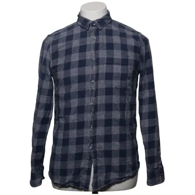 Flanellen overhemd (Blauw, Grijs) van Topman