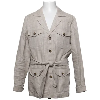 Veste safari (Beige) de Suitsupply Coton, Lin, Viscose