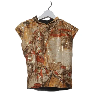 Cheongsam (Beige, Orange, Schwarz) von Eastern Collection