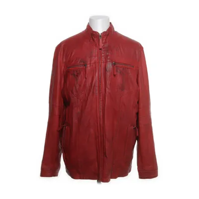 Leather jacket (Red) from David Moore Cotton, Polyester, Leather