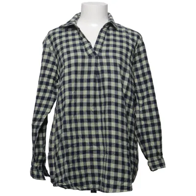 Flanellskjorta (Blå, Beige) från Gina Bomull, Viskos