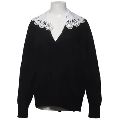 Sweater (Sort, Hvid) fra Sandro Alpacauld, Bomuld, Elastan, Polyamid, Polyester