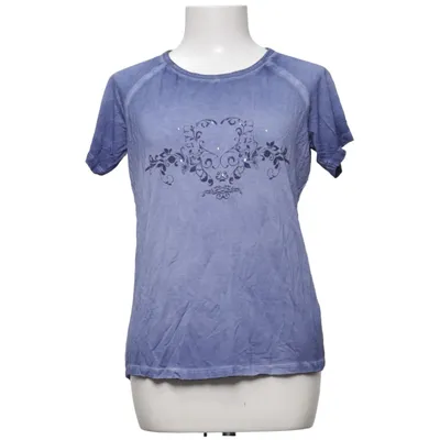 T-shirt (Bleu) de Laura Torelli Élasthane, Viscose