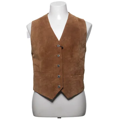 Leather vest (Brown) from Gaudi Leather, Polyamide