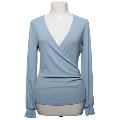 Wikkelblouse (Blauw) van Happy Holly Elastaan, Polyester