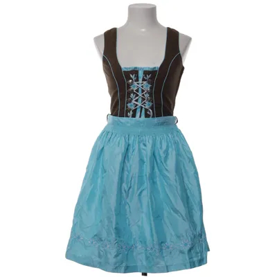 Dirndl (Brun, Blå, Vit) från Lekra Bomull