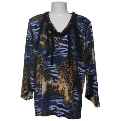 Blouse (Blue, Multicolored) from Vera Finzzi Elastane, Polyester