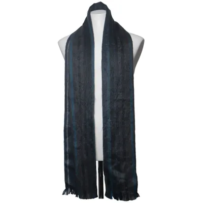 Scarf (Gray, Blue) from Shupaca Acrylic, Alpaca wool