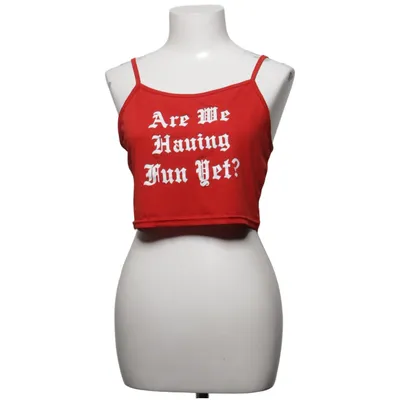 Crop top (Rood) van Fancyqube Elastaan, Polyester