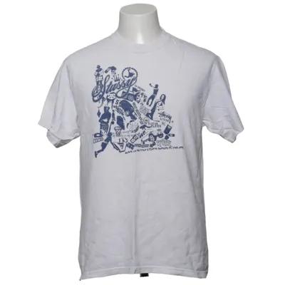 T-shirt (Hvid, Blå) fra Stüssy Bomuld