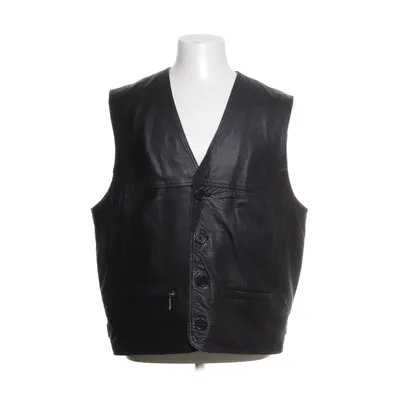 Leather vest (Black) from David Moore Polyester, Leather