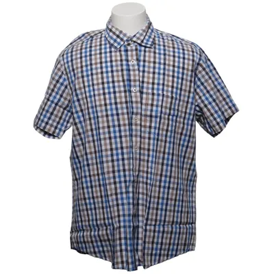 Chemise à manches courtes (Bleu, Marron, Blanc) de Carl William Coton
